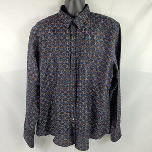 John Lennon Collection Retro Long Sleeve Button-Up Dress Shirt size Mens 2XL